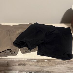 The Outfit Co Black and Tan Biker Shorts